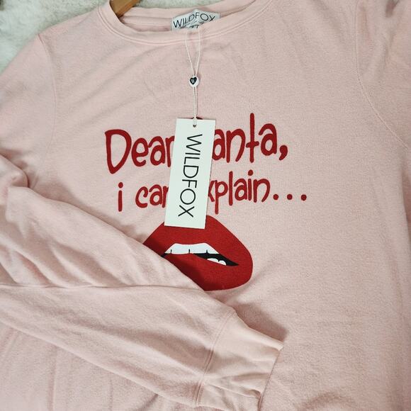 NEW Wildfox Dear Santa I Can Explain Baggy Jumper Christmas Sweatshirt - Picture 6 of 9